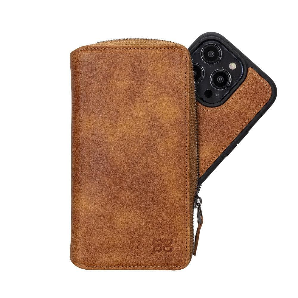 Étui portefeuille en cuir détachable et zippé pour iPhone 14 Pro Max (6,7") Pouch Magic