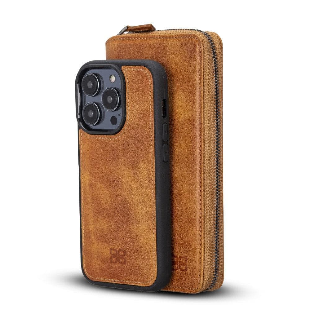Étui portefeuille en cuir détachable et zippé pour iPhone 14 Pro Max (6,7") Pouch Magic