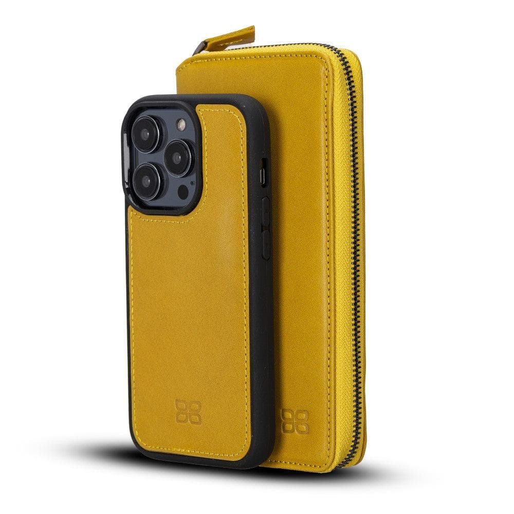 Étui portefeuille en cuir détachable et zippé pour iPhone 14 Pro Max (6,7") Pouch Magic