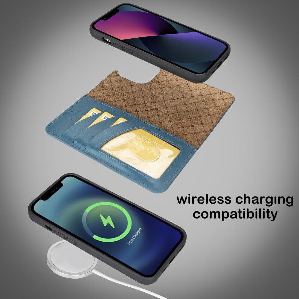Étui portefeuille amovible en cuir véritable pour iPhone 14 Pro Max (6,7")