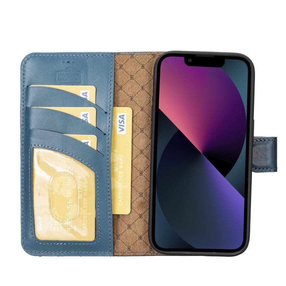 Étui portefeuille amovible en cuir véritable pour iPhone 14 Pro Max (6,7")