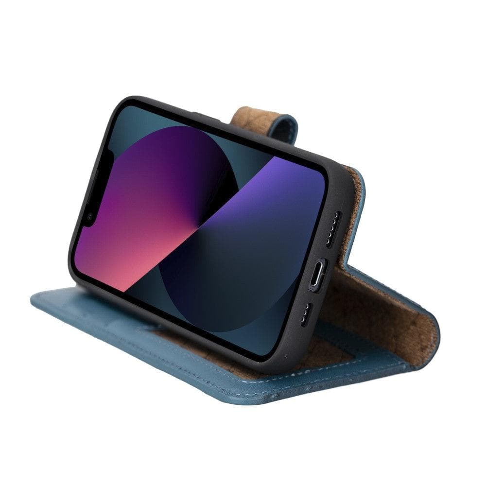 Étui portefeuille amovible en cuir véritable pour iPhone 14 Pro Max (6,7")