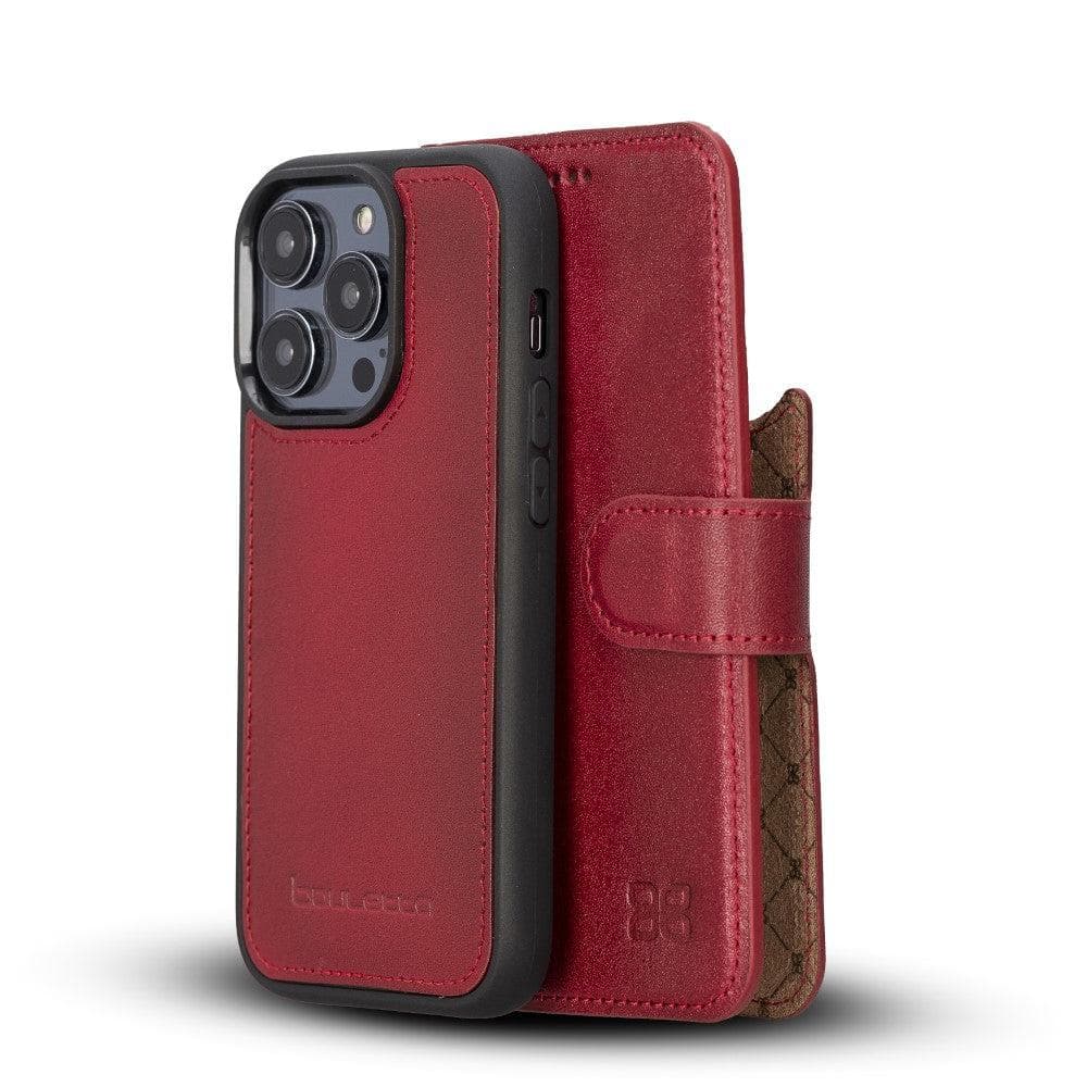 Étui portefeuille amovible en cuir véritable pour iPhone 14 Pro Max (6,7")