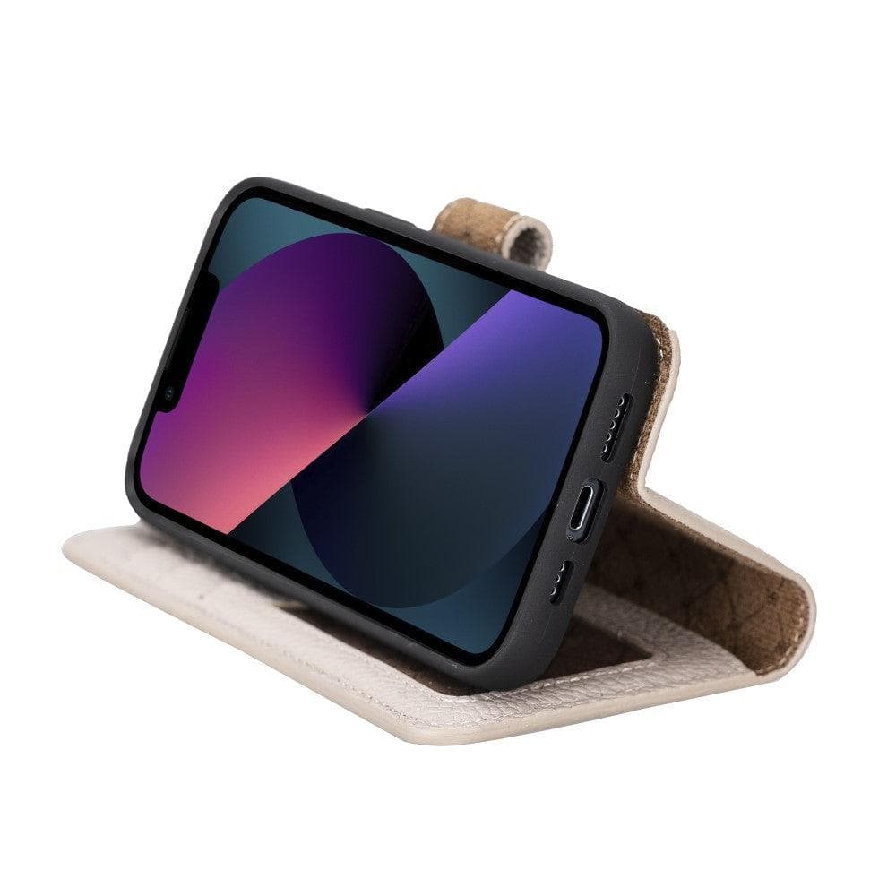 Étui portefeuille amovible en cuir véritable pour iPhone 14 Pro Max (6,7")