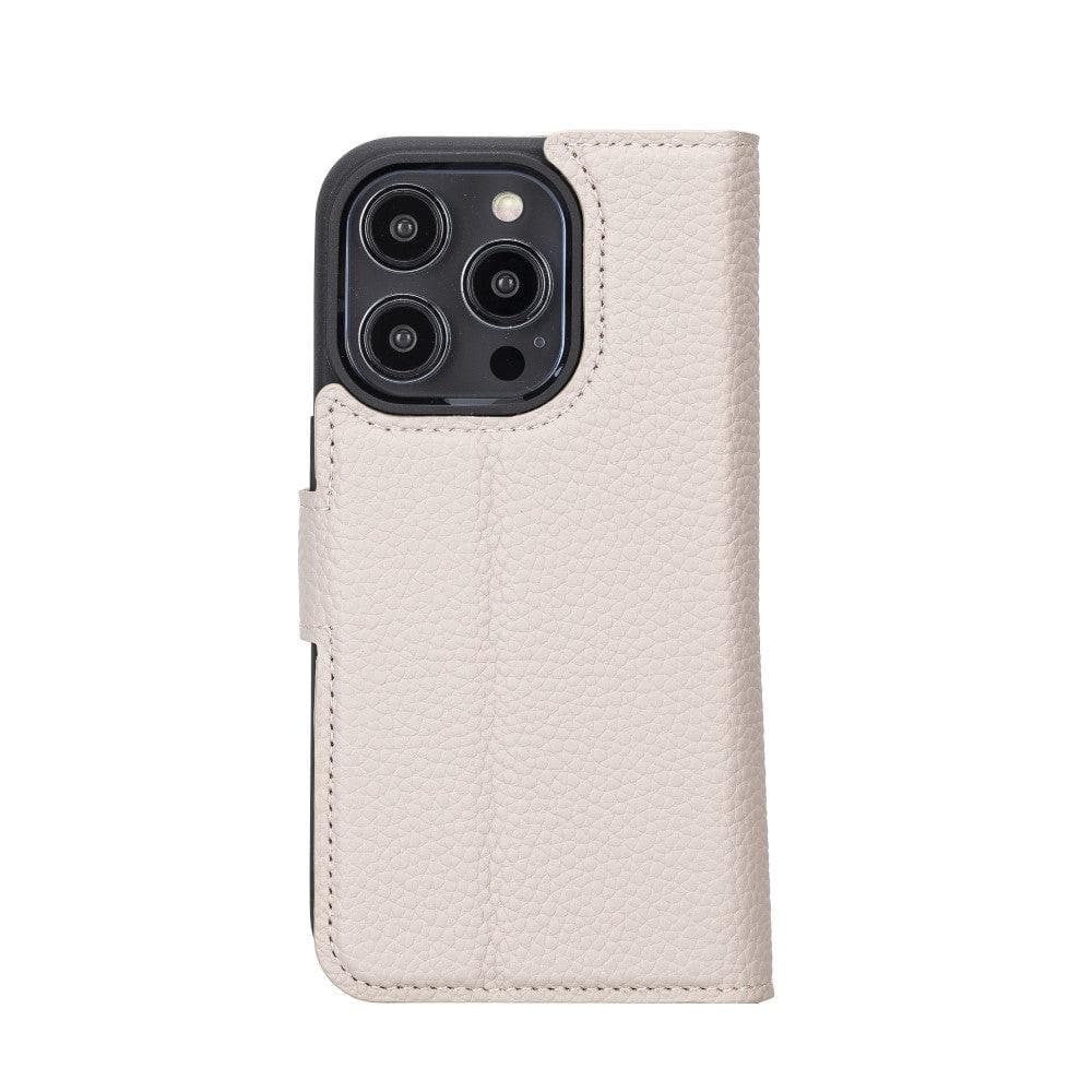 Étui portefeuille amovible en cuir véritable pour iPhone 14 Pro Max (6,7")