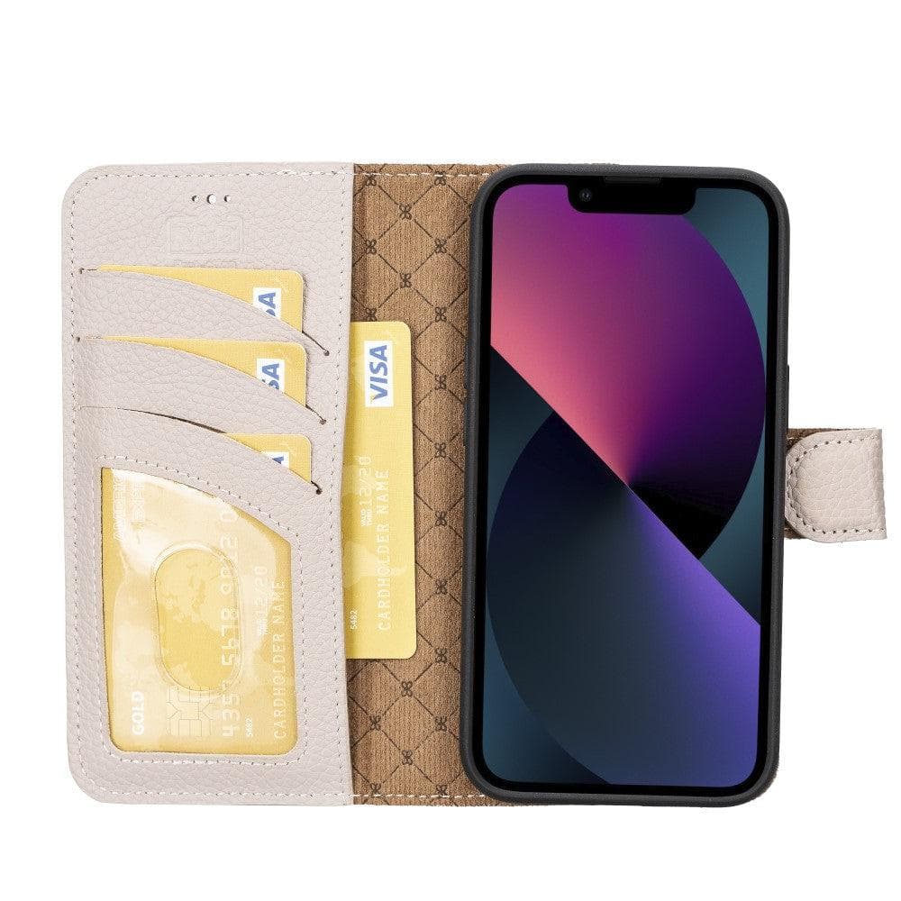 Étui portefeuille amovible en cuir véritable pour iPhone 14 Pro Max (6,7")