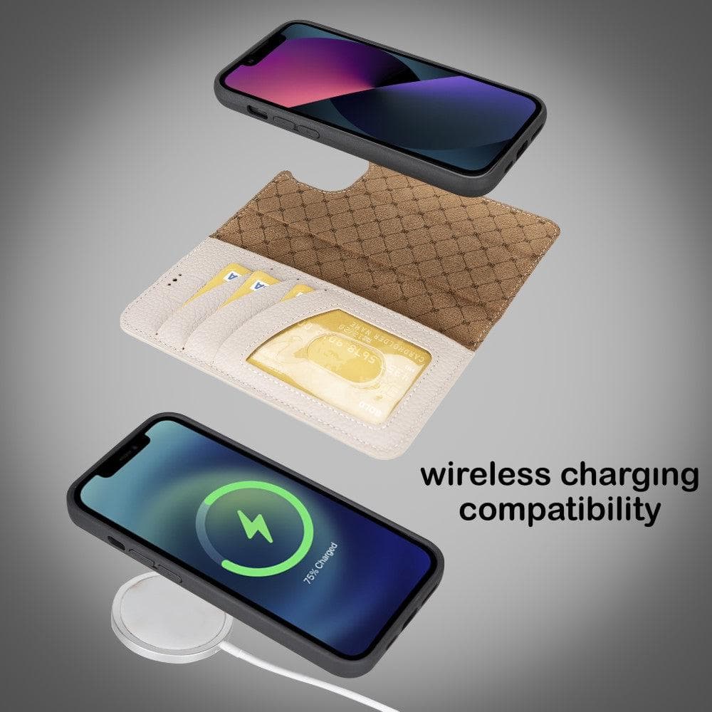 Étui portefeuille amovible en cuir véritable pour iPhone 14 Pro Max (6,7")