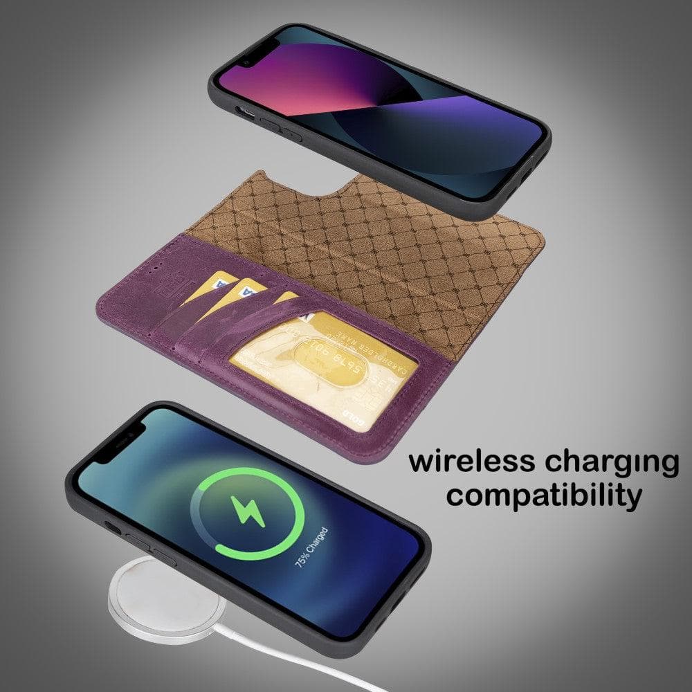 Étui portefeuille amovible en cuir véritable pour iPhone 14 Pro Max (6,7")