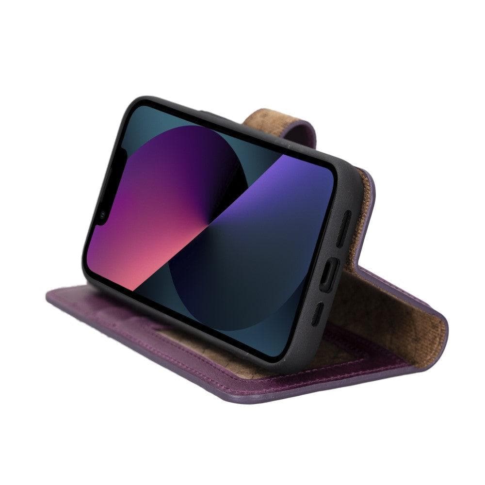 Étui portefeuille amovible en cuir véritable pour iPhone 14 Pro Max (6,7")