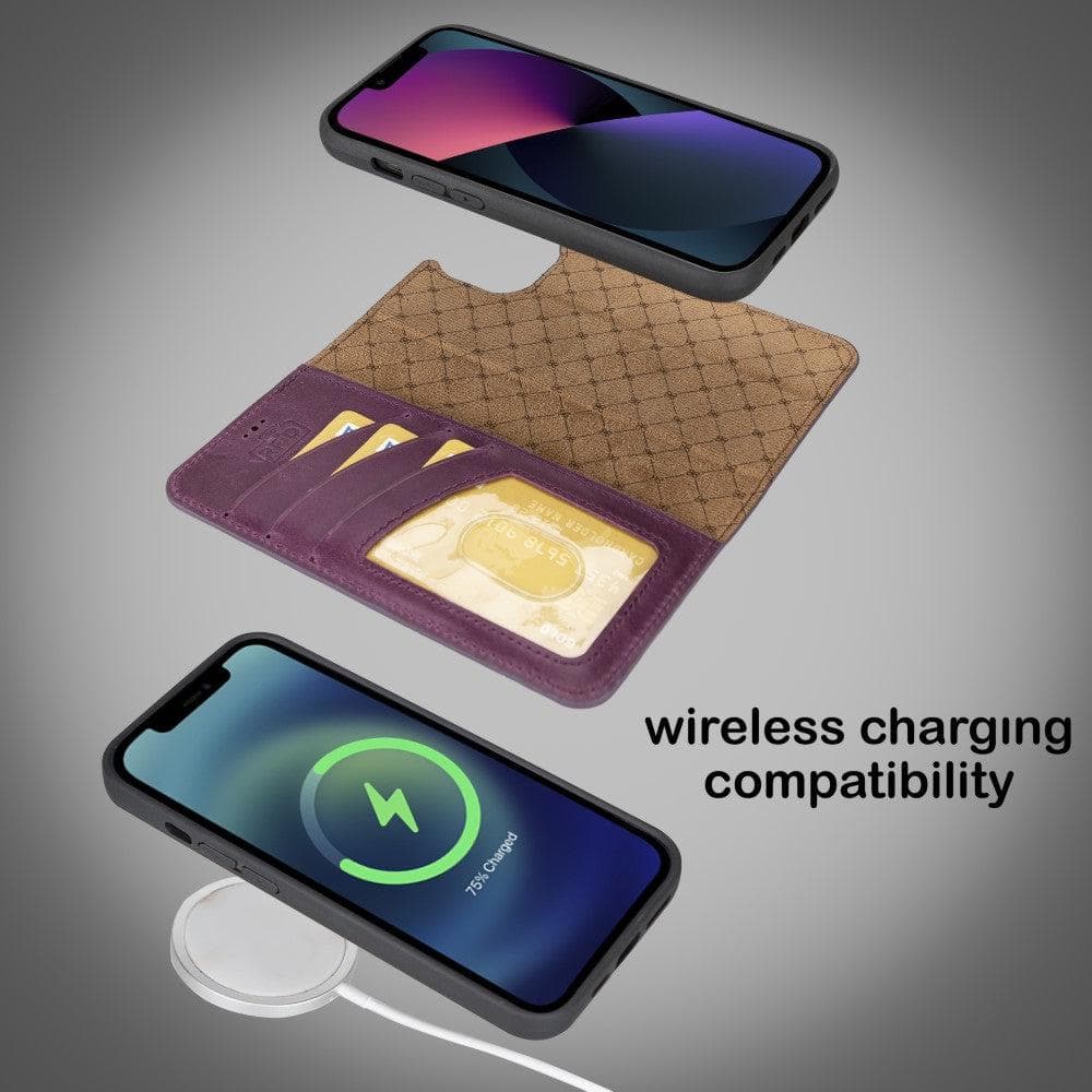 Étui portefeuille amovible en cuir véritable pour iPhone 14 Pro Max (6,7")