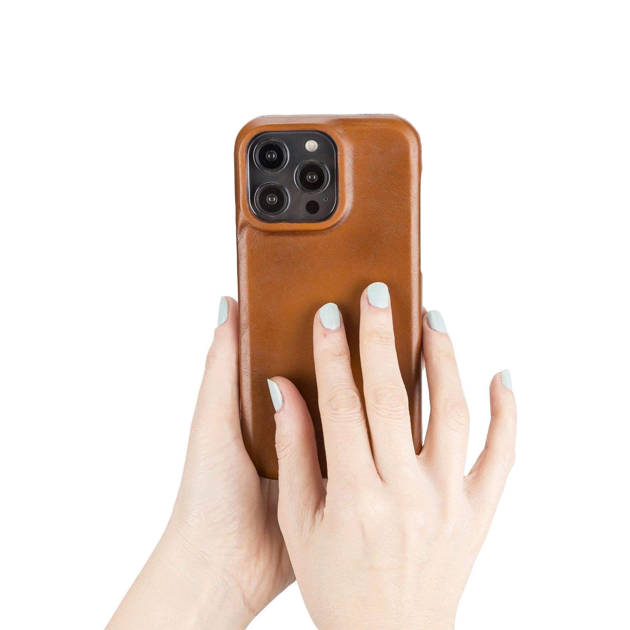 iPhone 14 (6.1") F360 Full Genuine Leather Back Cover