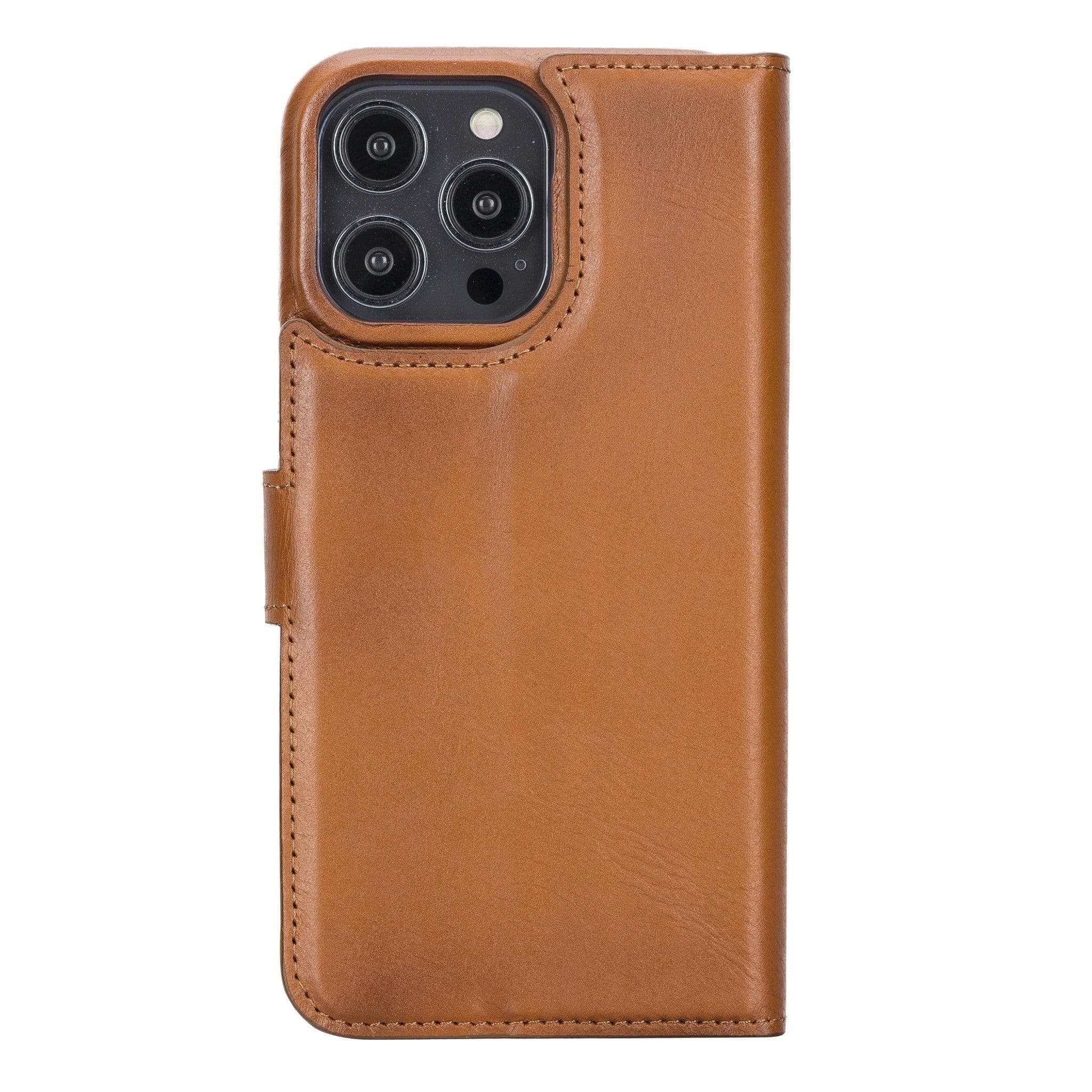 Étui portefeuille magique amovible en cuir véritable F360 pour iPhone 14 Pro Max (6,7")