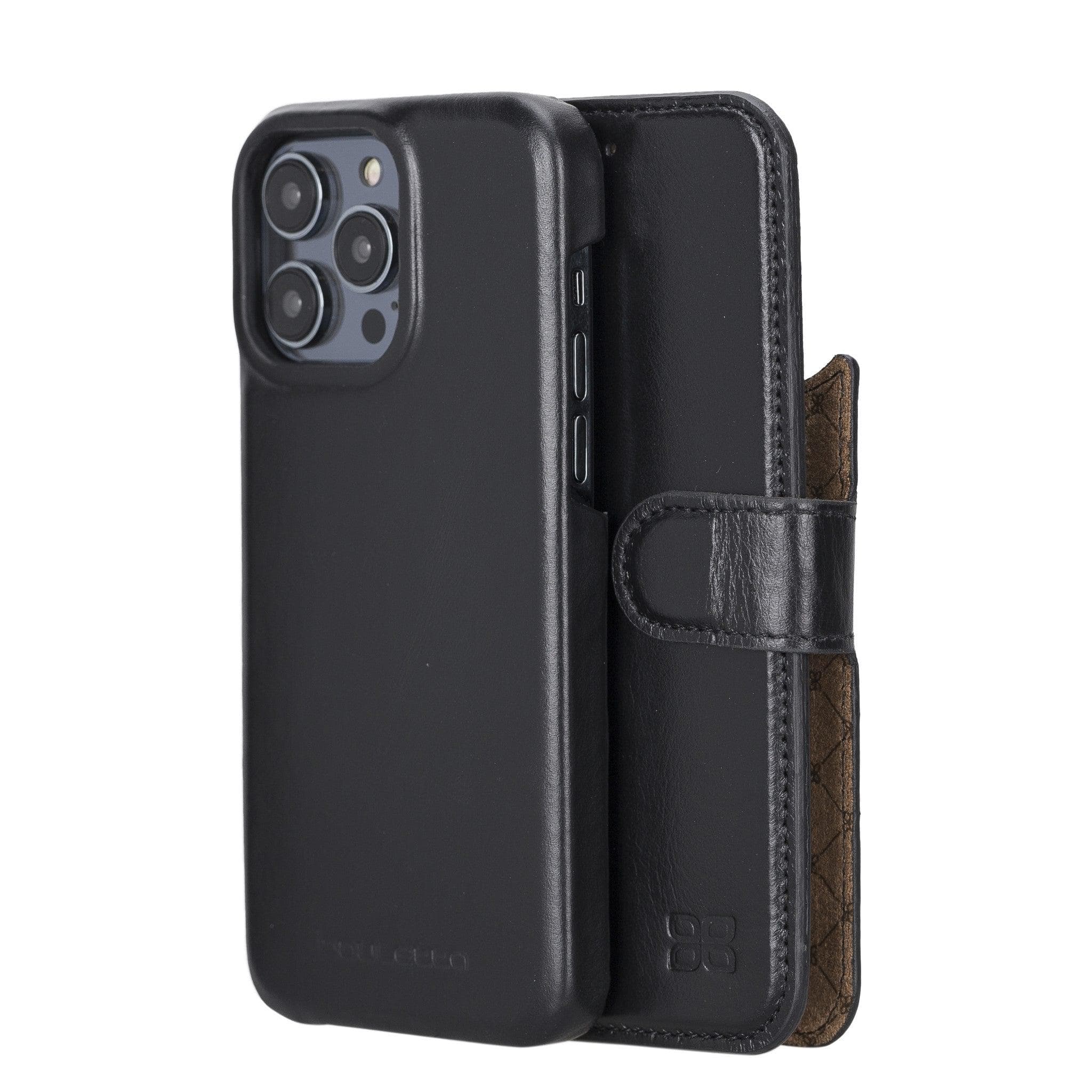 Étui portefeuille magique amovible en cuir véritable F360 pour iPhone 14 Pro Max (6,7")