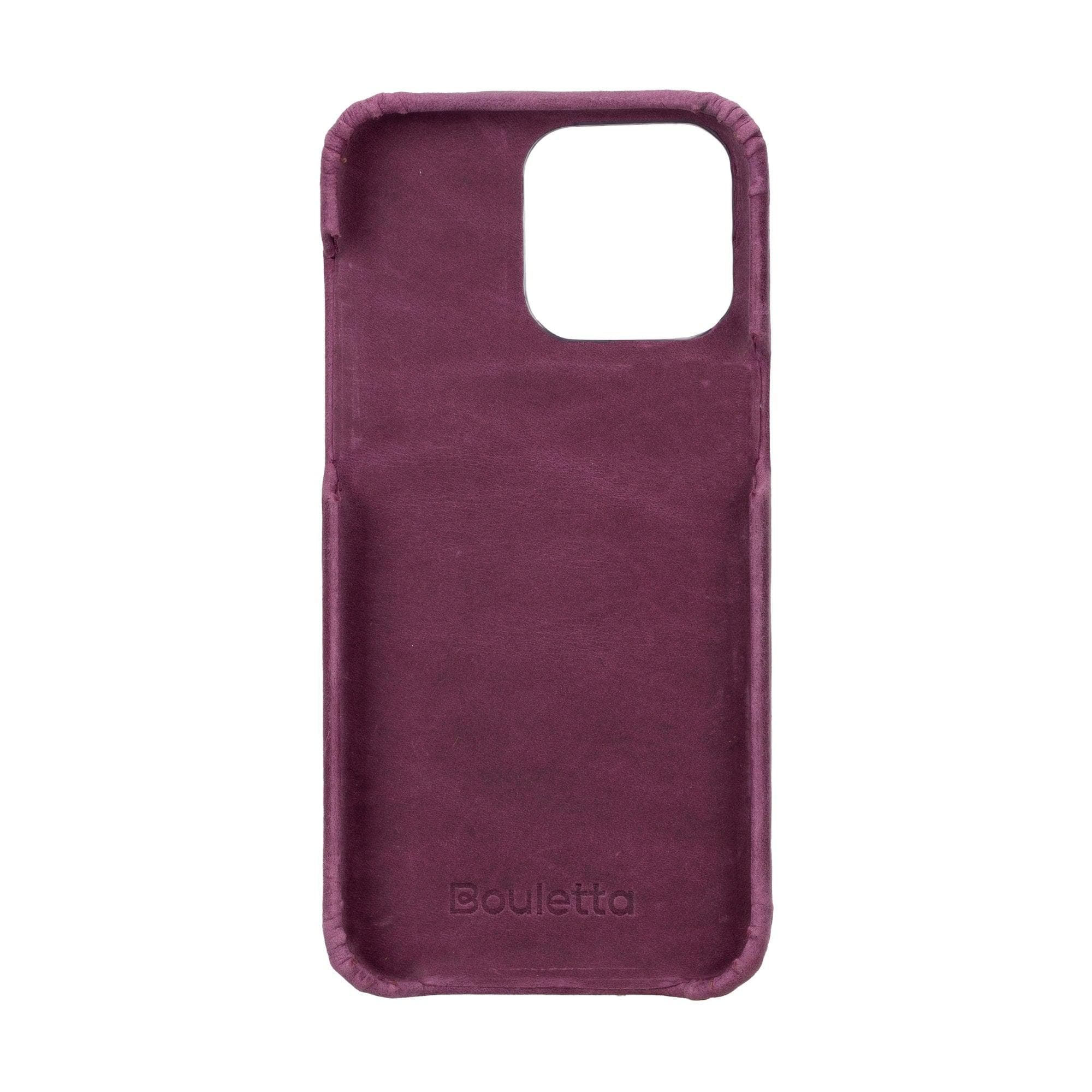 Coque arrière entièrement en cuir véritable à clipser pour iPhone 15 Pro Max (6,7") F360