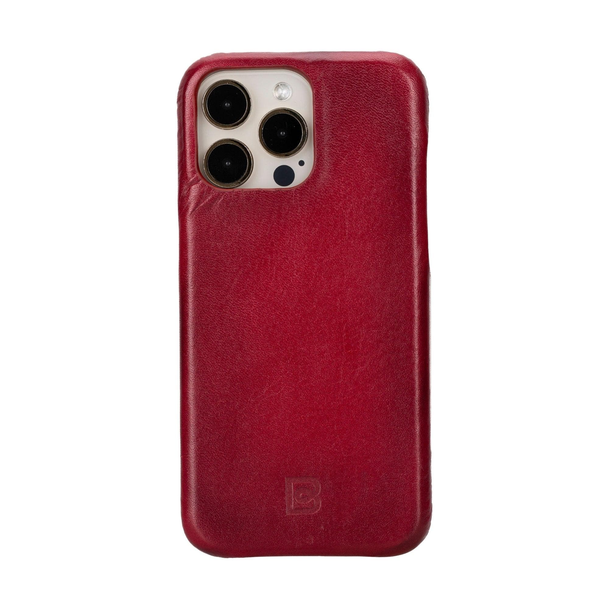 Coque arrière entièrement en cuir véritable à clipser pour iPhone 15 Pro Max (6,7") F360