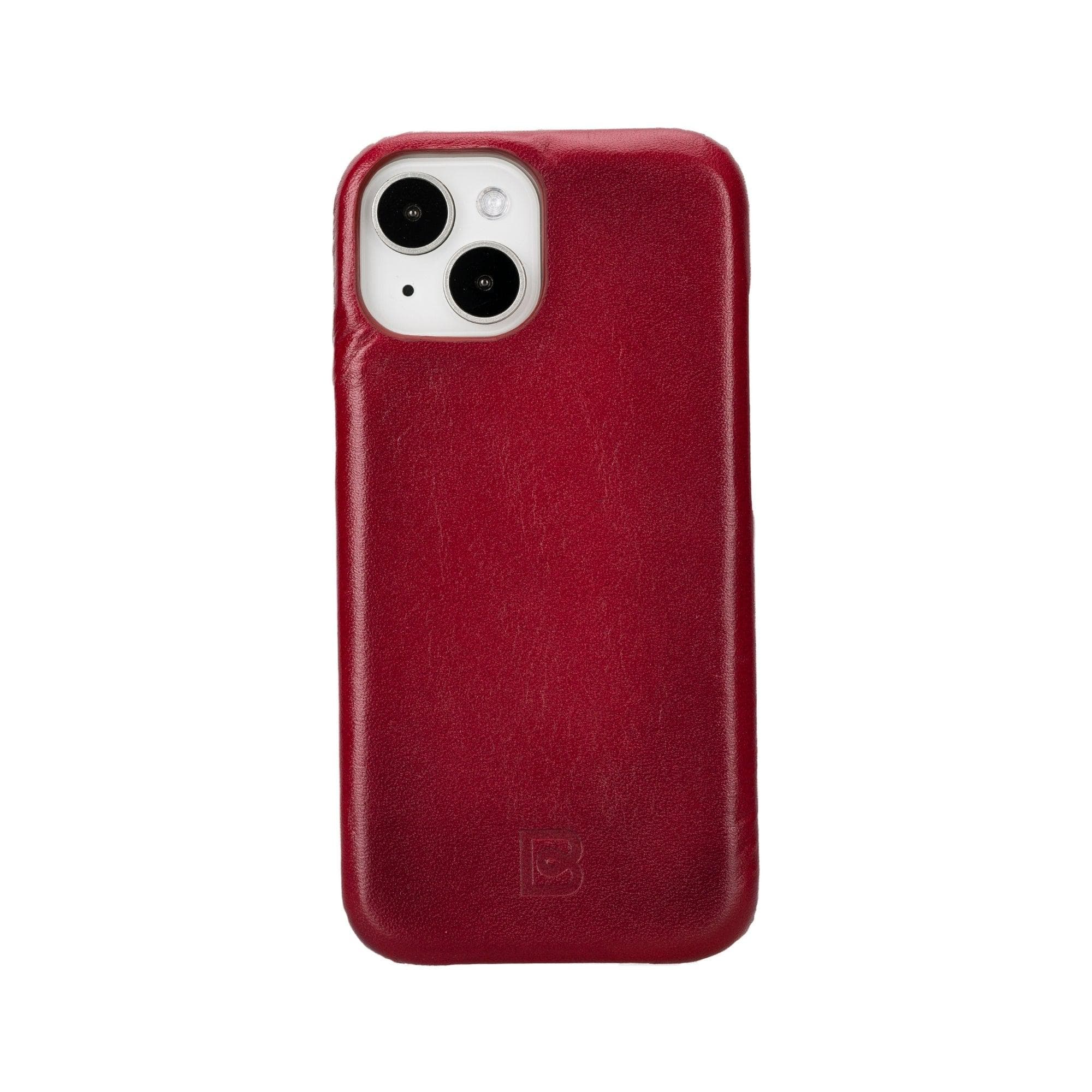 Coque arrière entièrement en cuir véritable à clipser pour iPhone 15 (6,1") F360