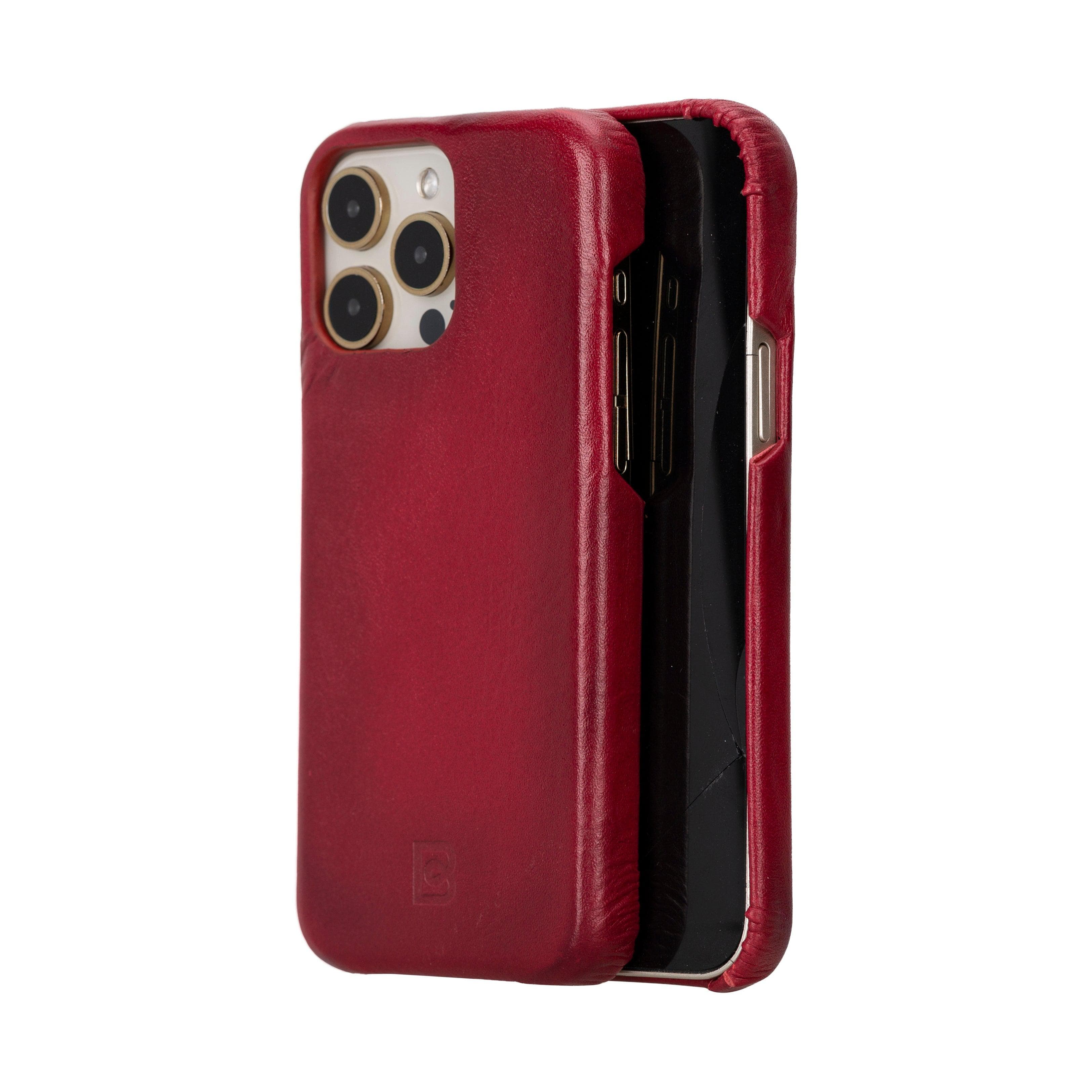 Coque arrière entièrement en cuir véritable à clipser pour iPhone 15 (6,1") F360