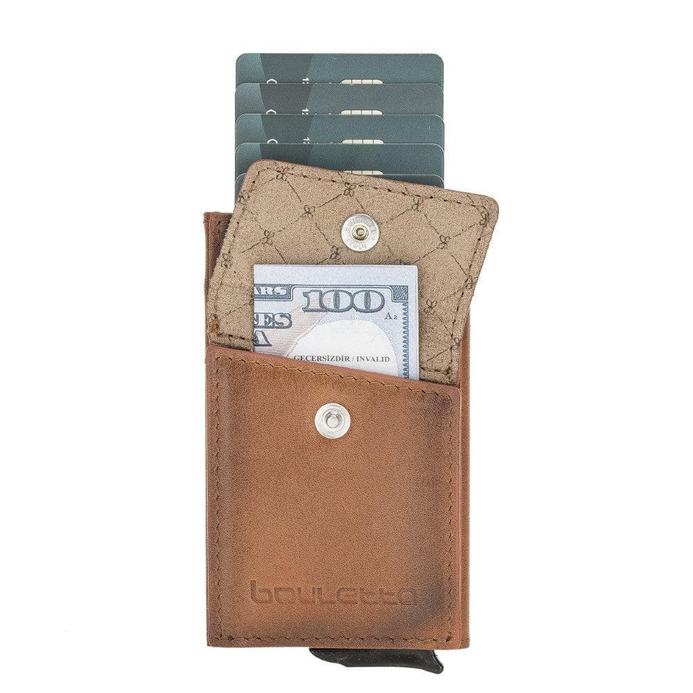 Austin Mechanical Genuine Leather Coin Card Holder with RFID Protector