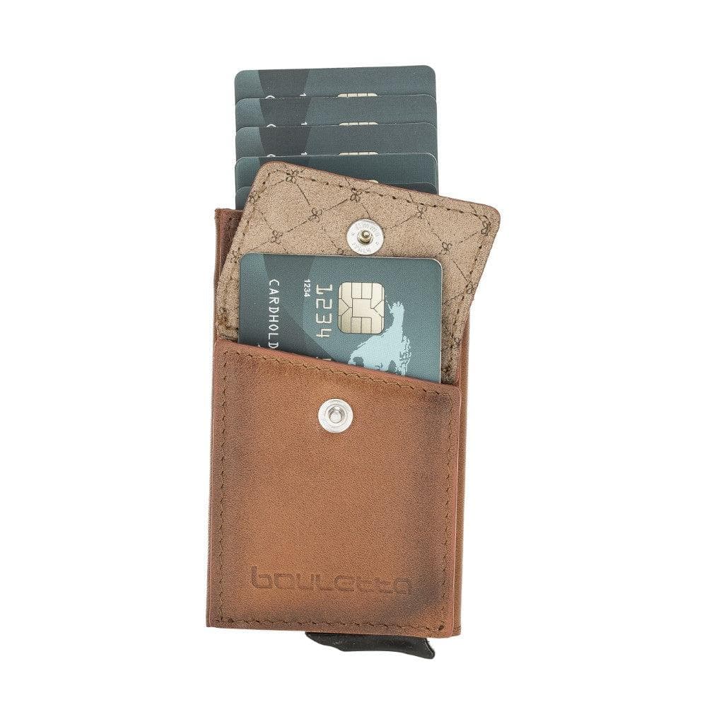 Austin Mechanical Genuine Leather Coin Card Holder with RFID Protector