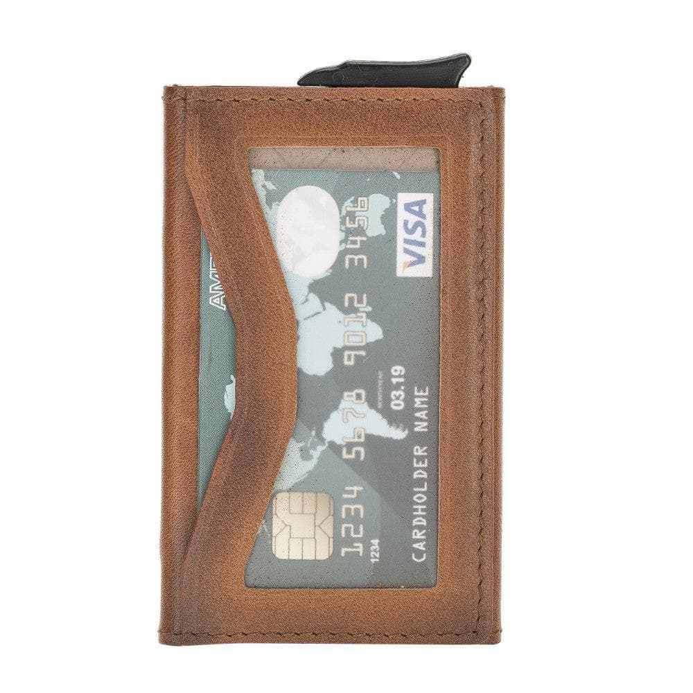 Austin Mechanical Genuine Leather Coin Card Holder with RFID Protector