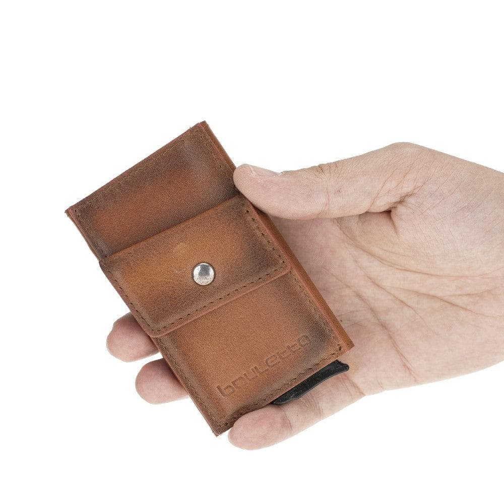 Austin Mechanical Genuine Leather Coin Card Holder with RFID Protector