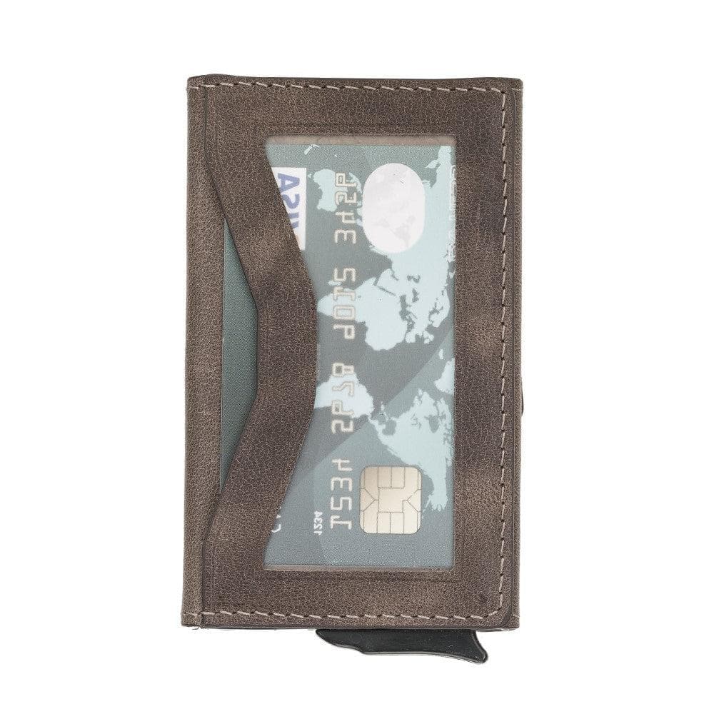 Austin Mechanical Genuine Leather Coin Card Holder with RFID Protector