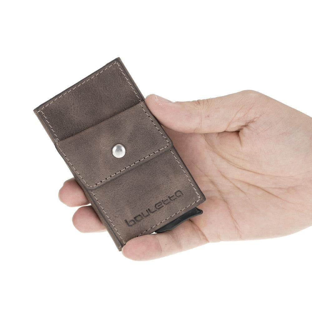 Austin Mechanical Genuine Leather Coin Card Holder with RFID Protector