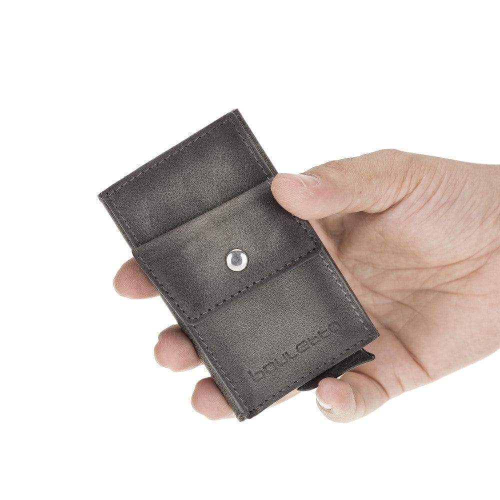Austin Mechanical Genuine Leather Coin Card Holder with RFID Protector