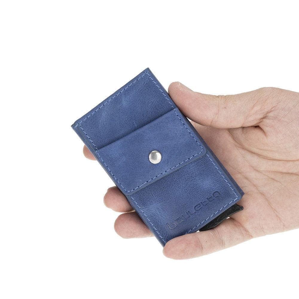 Austin Mechanical Genuine Leather Coin Card Holder with RFID Protector
