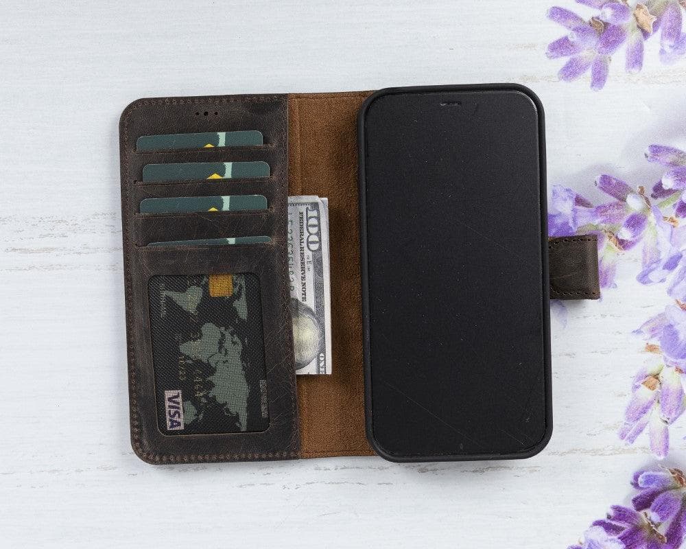 Magic iPhone 12 / 12 Pro Detachable Leather Wallet Case