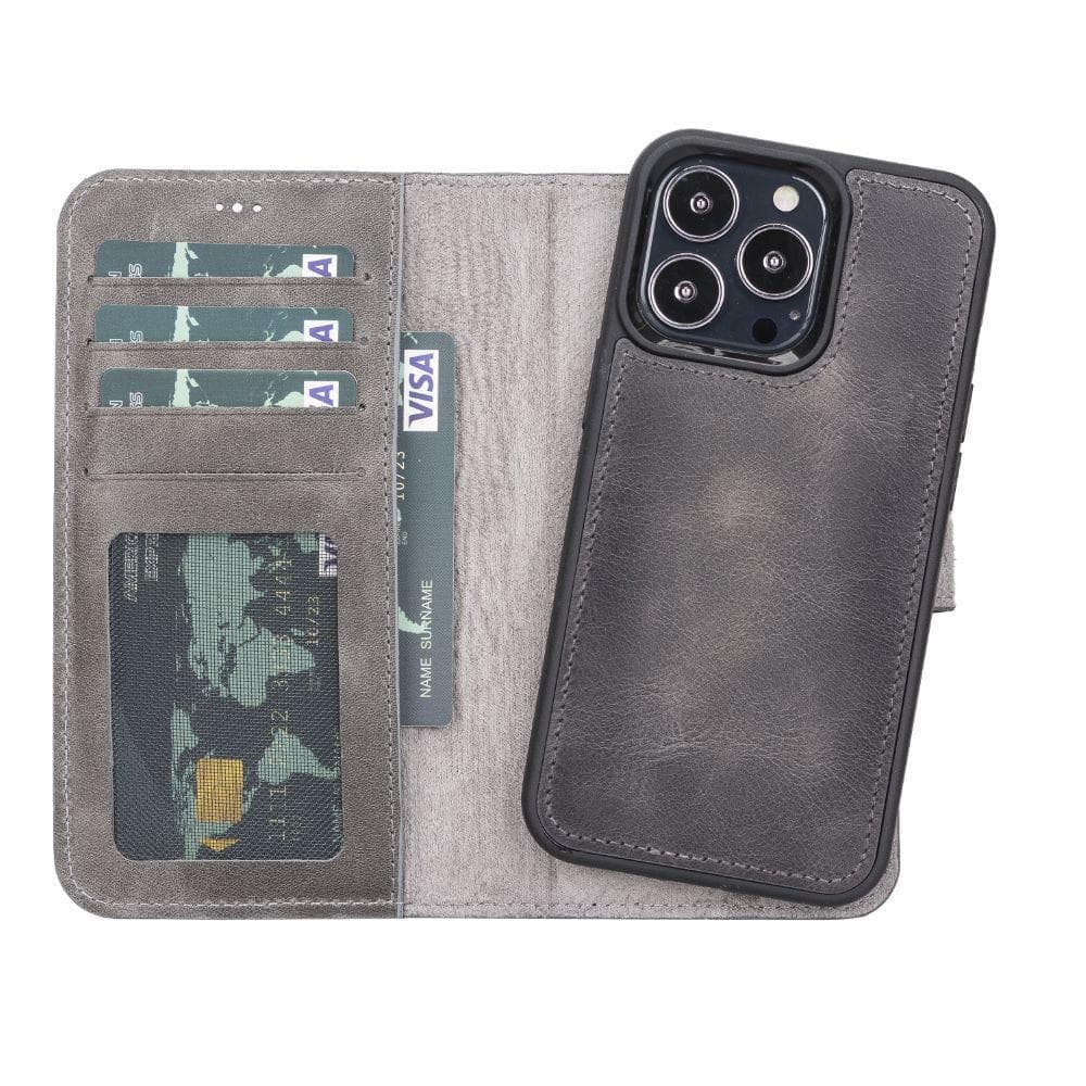 Magic iPhone 13 Mini Detachable Leather Wallet Case