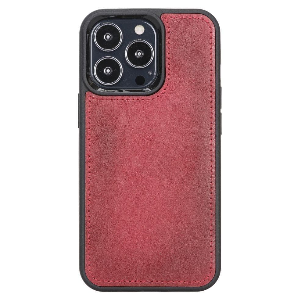 Red phone case with black border on a white background