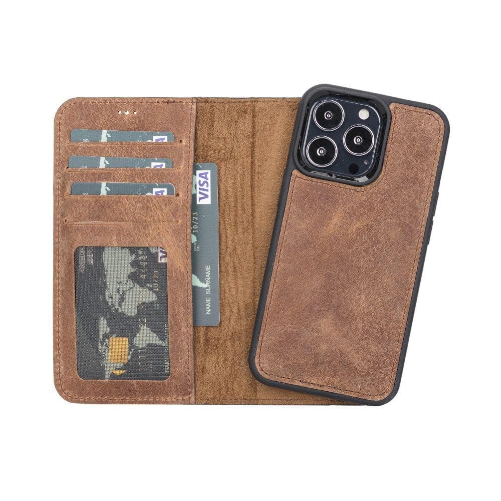 Magic iPhone 13 Mini Detachable Leather Wallet Case