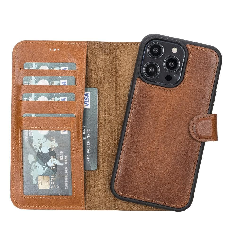 Étui portefeuille amovible en cuir Magic pour iPhone 14 Pro Max