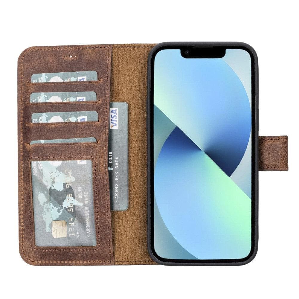 Étui portefeuille amovible en cuir Magic pour iPhone 14 Plus