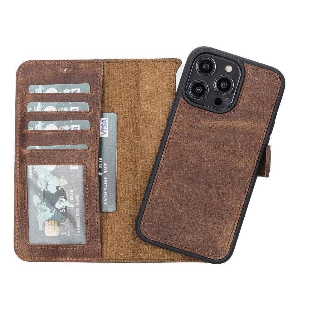 iPhone 14 (6.1") Magic Detachable Leather Wallet Case