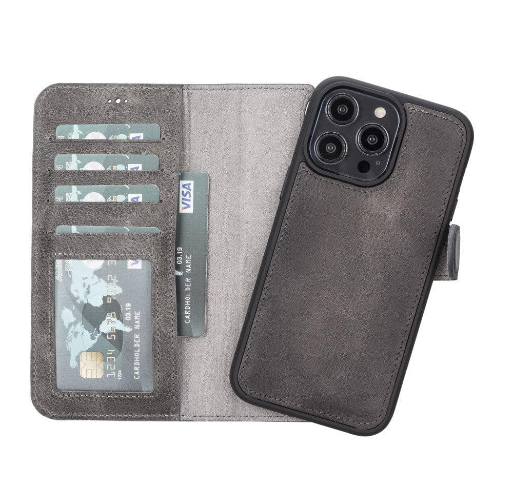 Étui portefeuille amovible en cuir Magic pour iPhone 14 Plus
