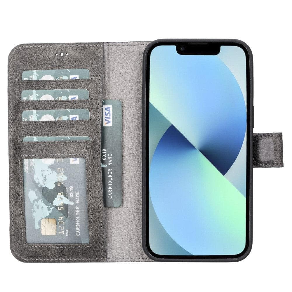 Étui portefeuille amovible en cuir Magic pour iPhone 14 Plus