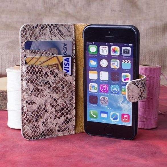 Étui portefeuille en cuir pour iPhone 5/5S