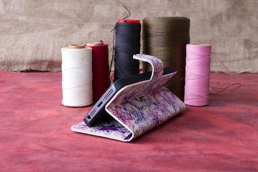 Étui portefeuille en cuir pour iPhone 5/5S