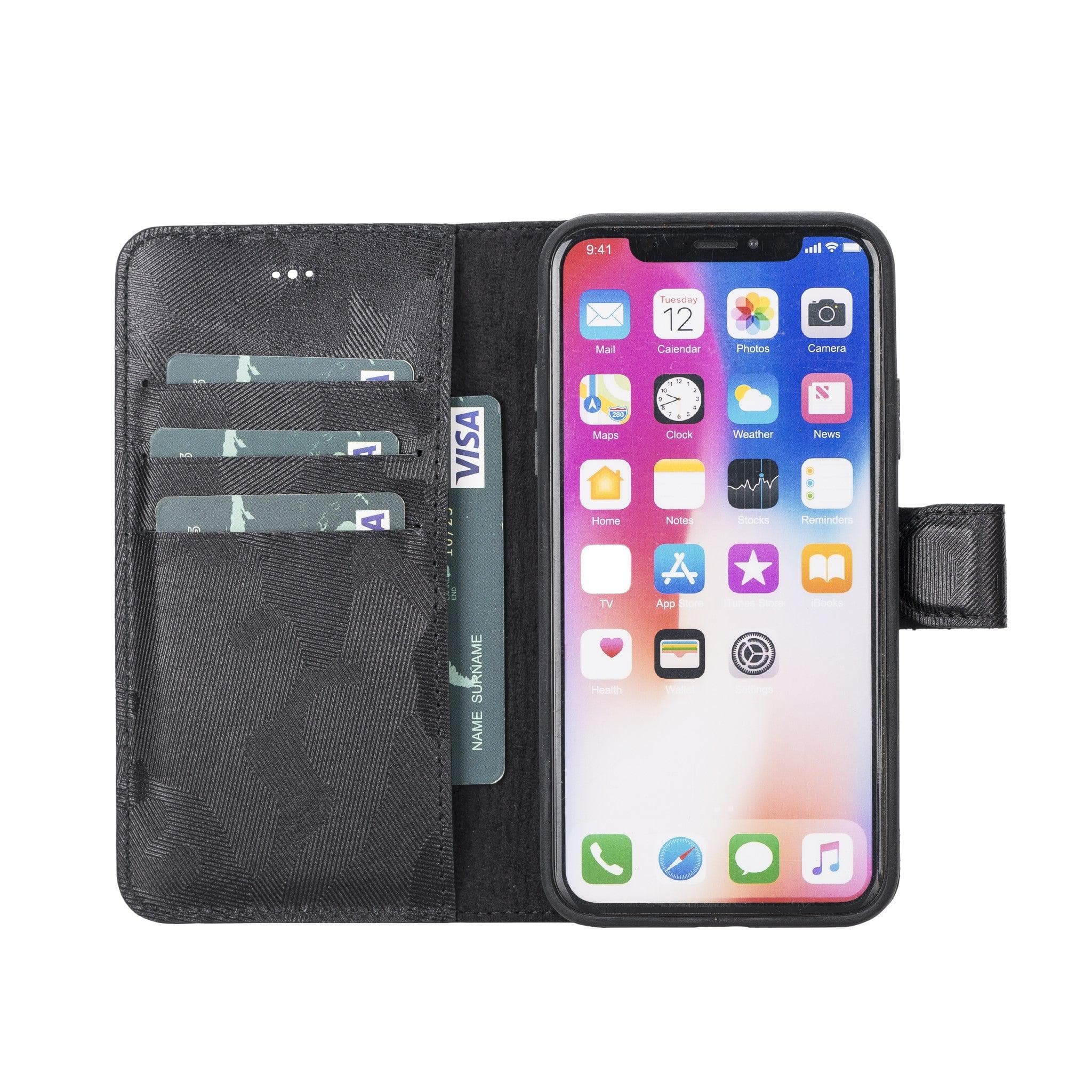 Magic iPhone X / XS Detachable Leather Wallet Case