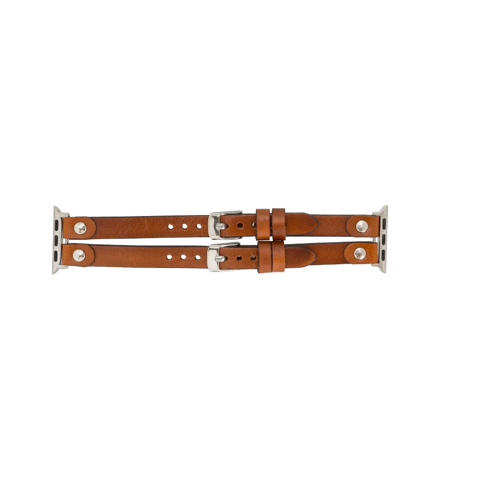 Bracelet double en cuir Durham Ely pour Apple Watch