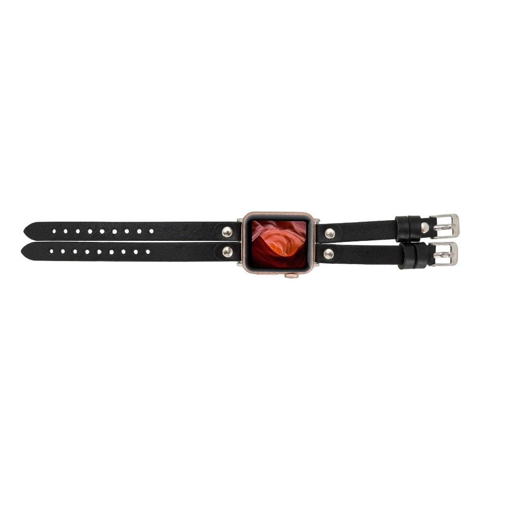 Bracelet double en cuir Durham Ely pour Apple Watch