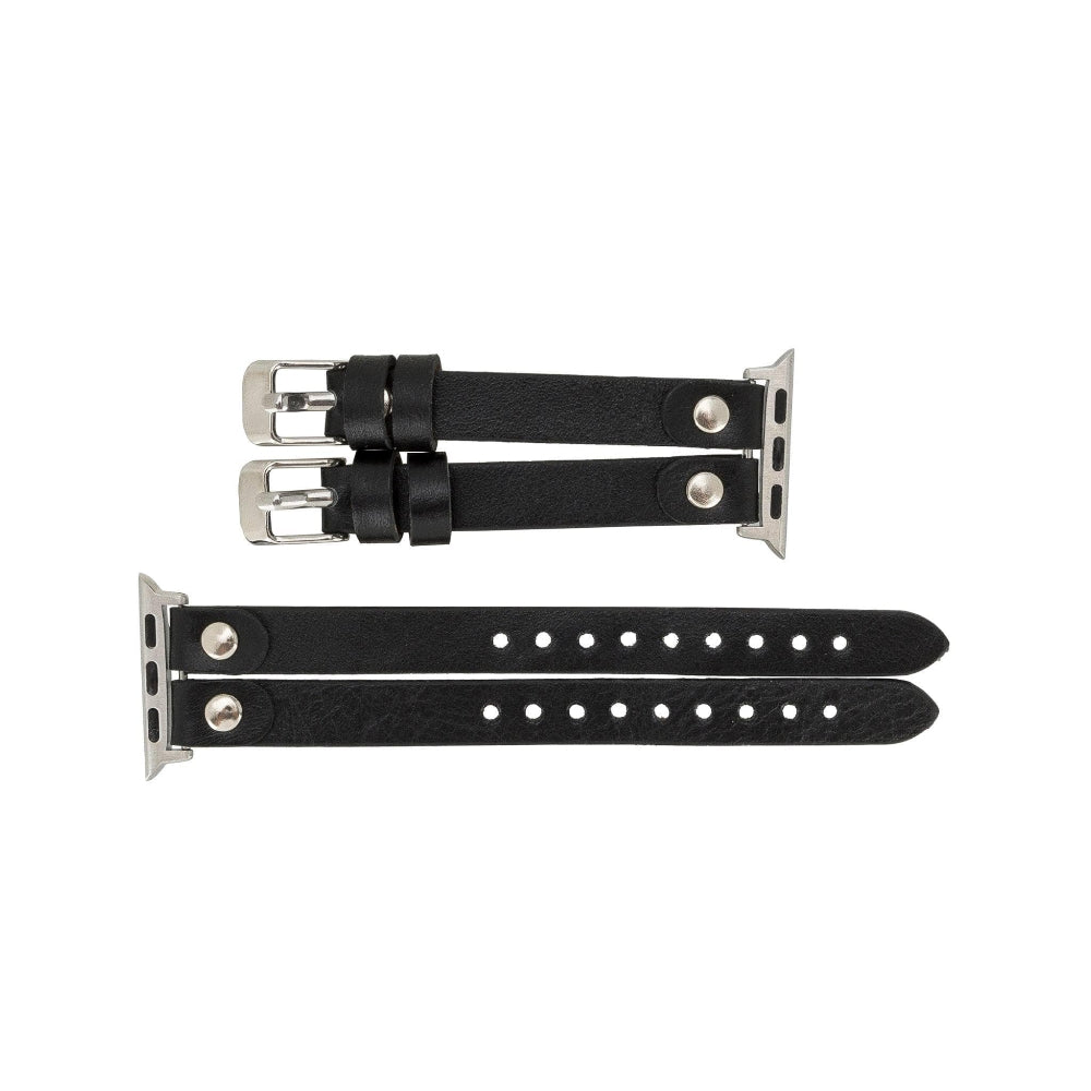 Bracelet double en cuir Durham Ely pour Apple Watch