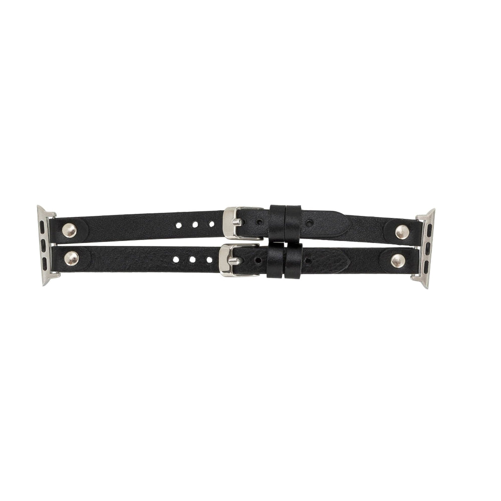 Bracelet double en cuir Durham Ely pour Apple Watch