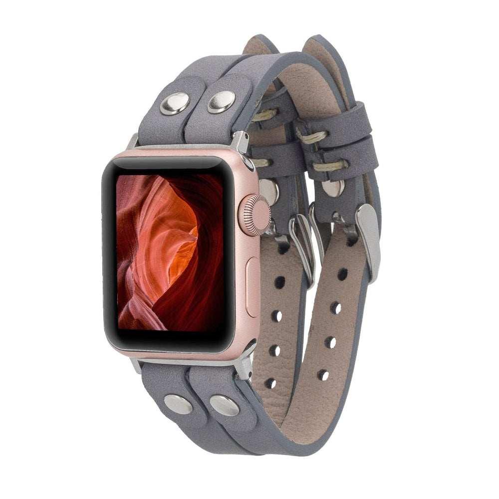 Bracelet double en cuir Durham Ely pour Apple Watch