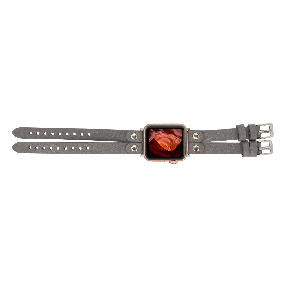 Bracelet double en cuir Durham Ely pour Apple Watch