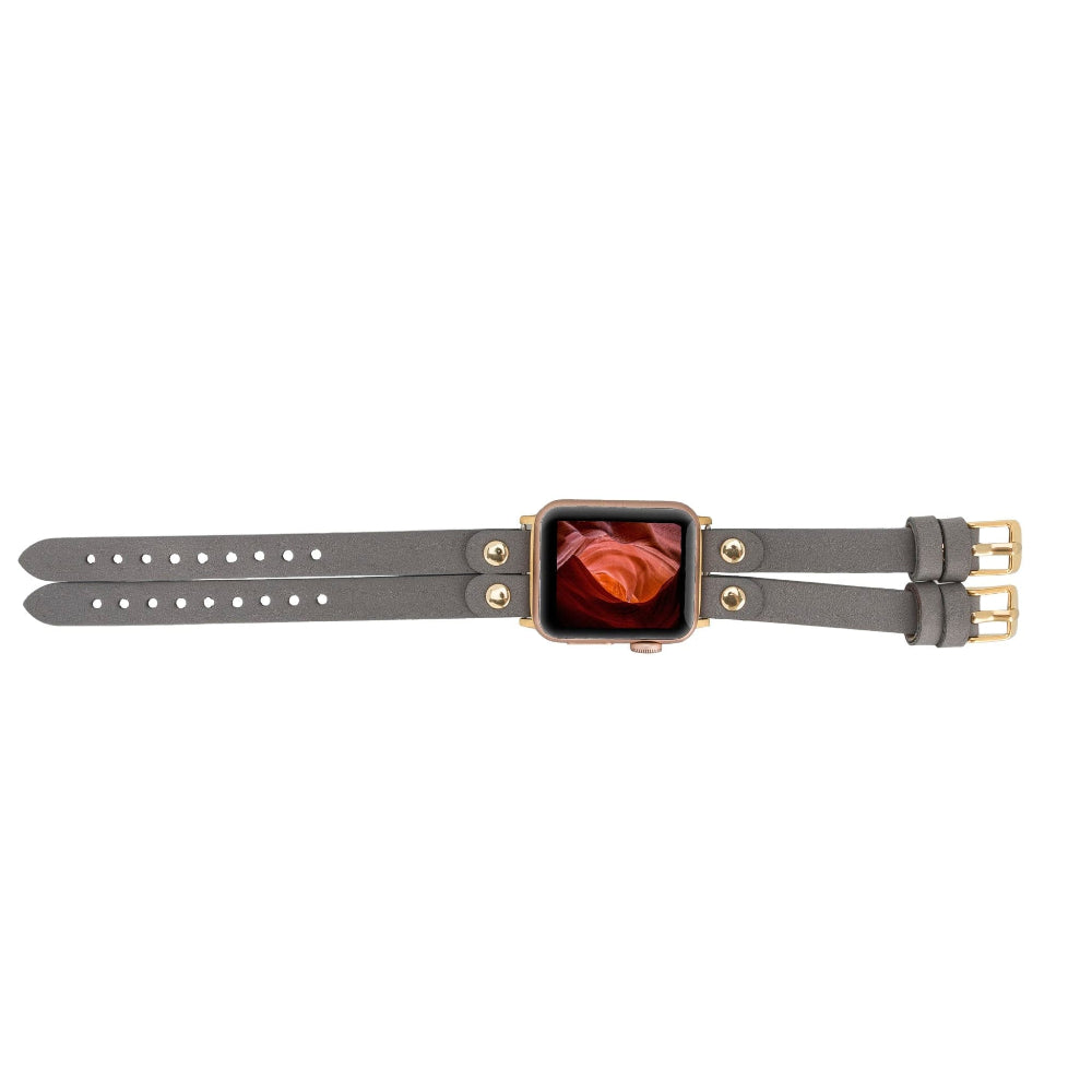 Bracelet double en cuir Durham Ely pour Apple Watch