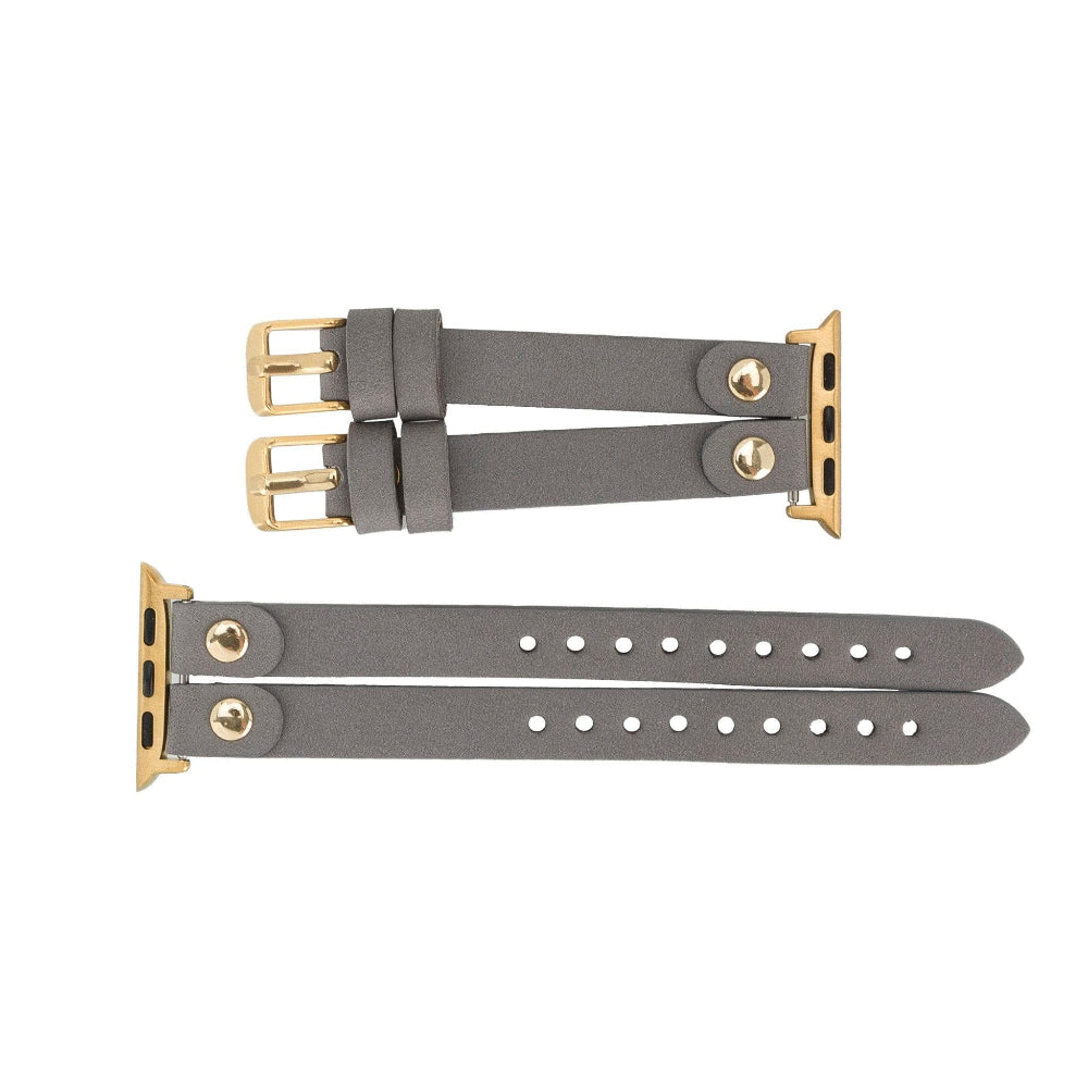 Bracelet double en cuir Durham Ely pour Apple Watch