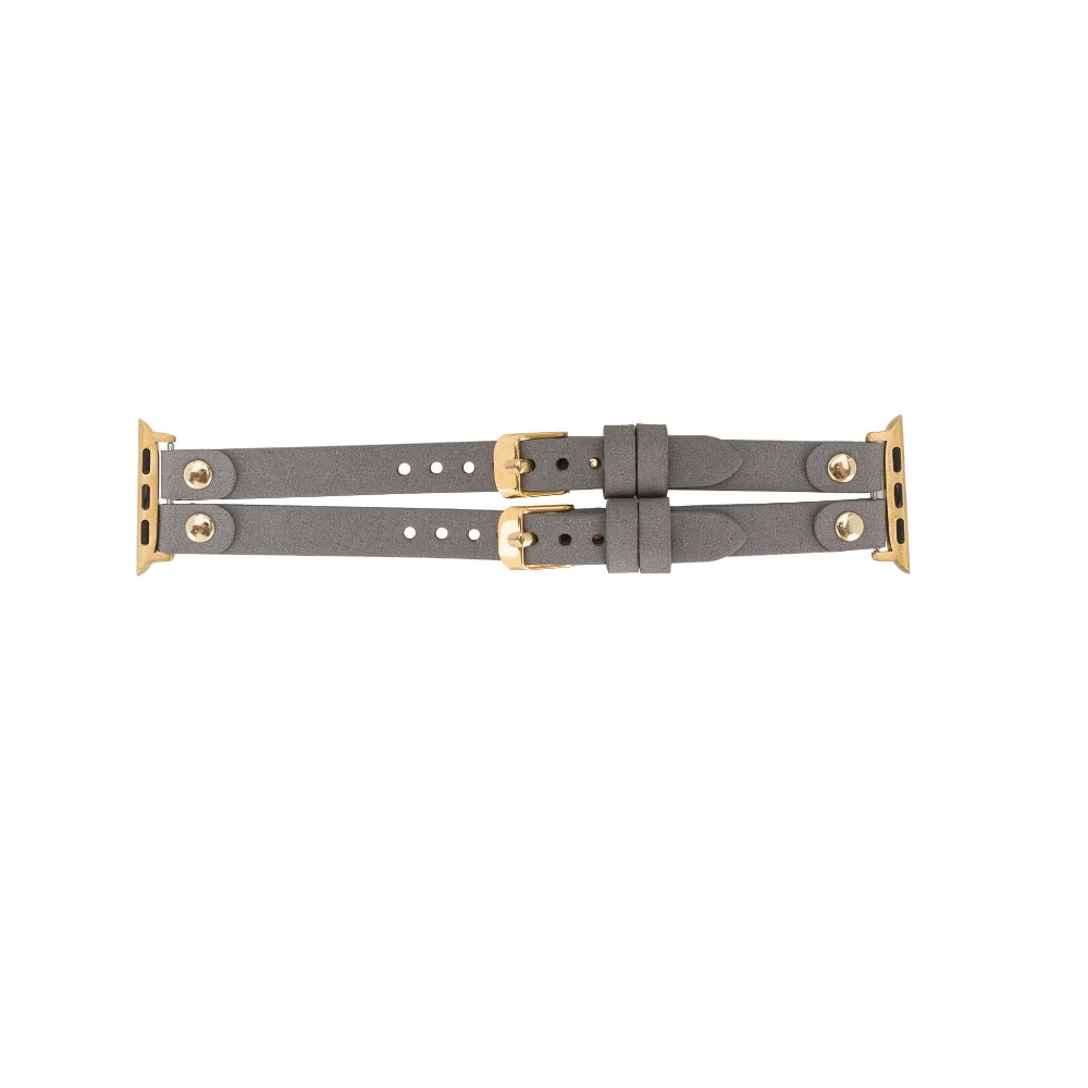 Bracelet double en cuir Durham Ely pour Apple Watch